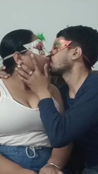 Masked Desi Group Orgy Wild Kiss Boobs Play in Masquerade Party Homemade Fun