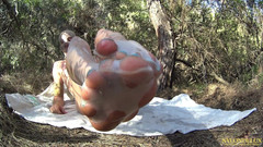 Nylondelux: Corp și ciorapi Ulei în pădure