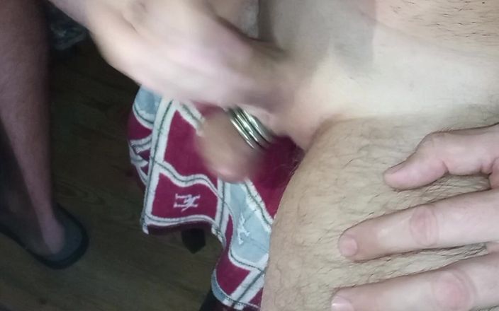 White Ukrainian Dick: Vysoce kvalitní domácí masturbace s kovovými koulemi prsteny!