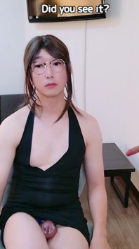 Sexy Crossdresser Ejaculates Like a Dog...