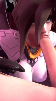POV에서 무릎 꿇고 자지를 빨아주는 Mercy | 오버워치 패러디