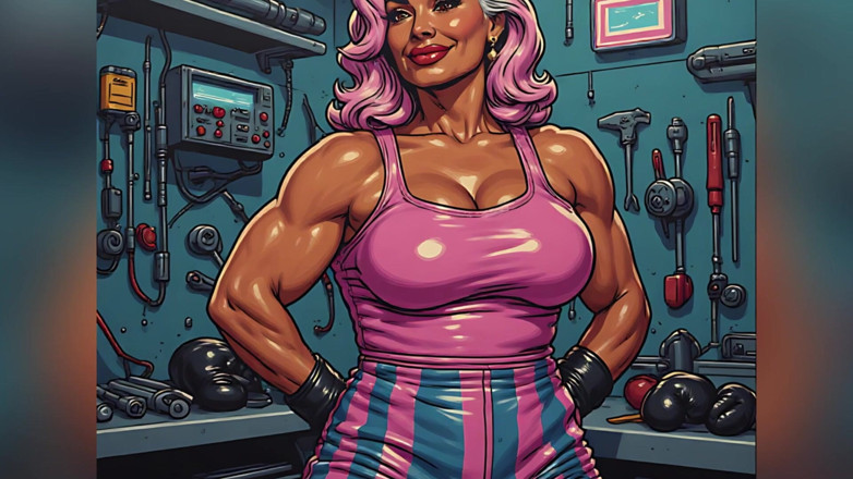 AI Porn: Bella forma arte delle ragazze dai capelli rosa