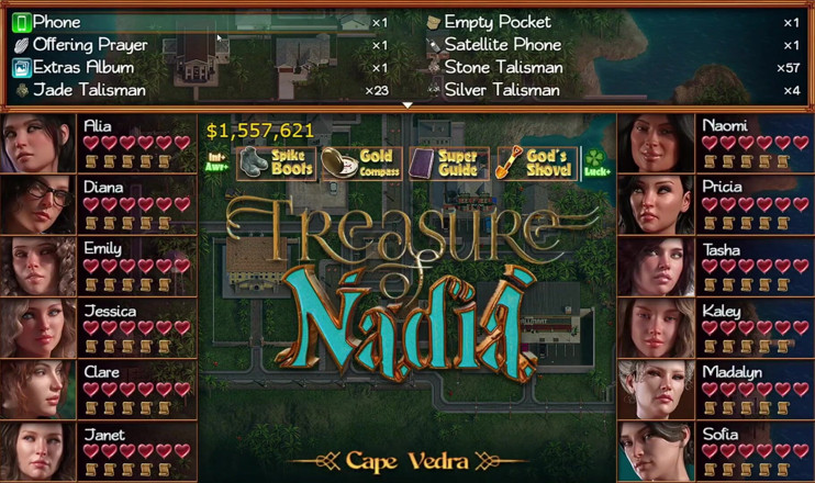 LewdArcade: Treasure of Nadia Bonus - jogo sexual [parte 01] Jogo nu [18+] Jogo pornô