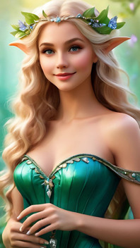 Оголена красуня тримає гіацинт з teal emerald diamond, художнє слайд-шоу Ai