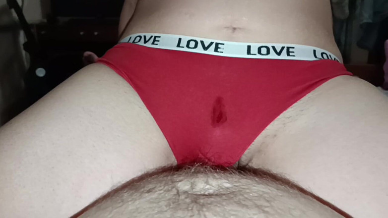 OniSoi: Stepmom's Red Panties Are Great for Your Cum