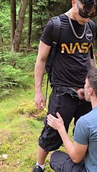 I Throat-fucked My Gay Slut and Railed Him Bareback in the Woods Till My Cock Shot a Cum Load.