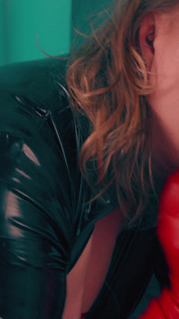 Tearing off Clothes and Rough Fuck in a Hairy Pussy, Facial. Big Ass MILF in Shiny Black Pvc Catsuit Used Like a Slut