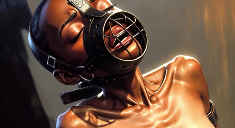 YOUR BEST FANTASY: Dünnes afrikanisches mädchen in bondage - verzweifelt nach großem schwanz in...
