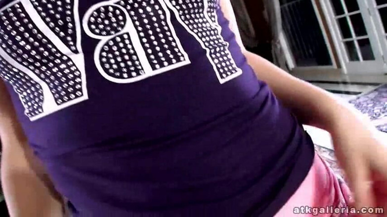 ATK Fans (Solo): Solo girl enjoys zebra dildo