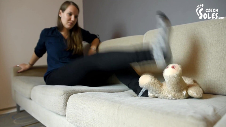 Czech Soles - foot fetish content: Foot and Trampling Powerless Teddy Bear