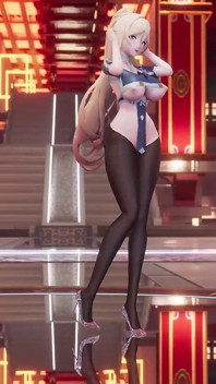 [Mmd] Marionette în ciorapi negri în uniformă erotică