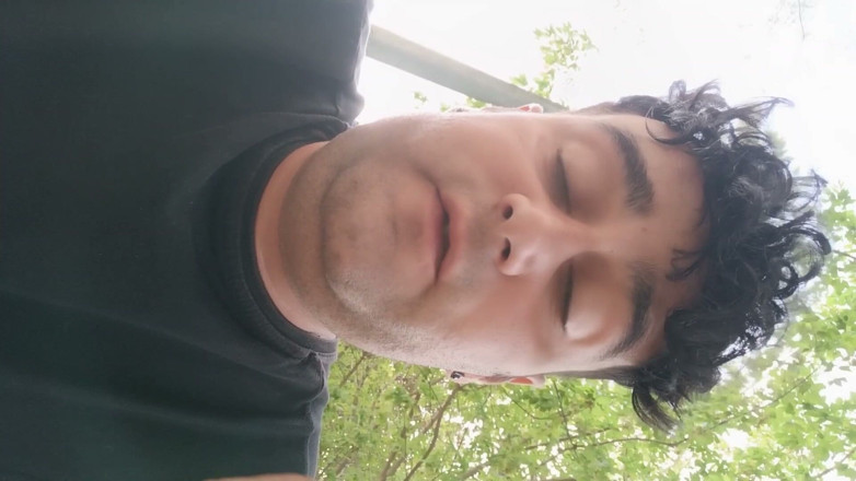 Idmir Sugary: Smoking Outdoor and Showing Balls and Soft Uncut Cock