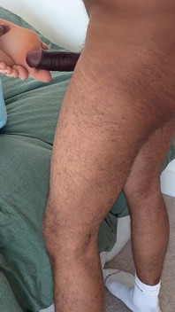 White Slut Uses Her Stinky Soft Soles to Milk Black Guy Hard