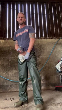 Farmer Wanks in Dirty Work Gear