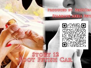 Sex21 Century: Рассказ No12. Милфа-блондинка лижет ступни водителя и нюхает носки. Фут-фетиш в машине.
