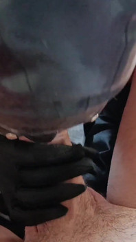 MILF Blowjob with Condom and Cumshot POV
