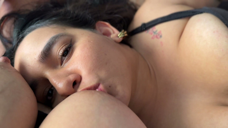 princess_andrea_: Stepsister Reacts to Extreme Morning Overflow &amp; Drinks Fresh Milk