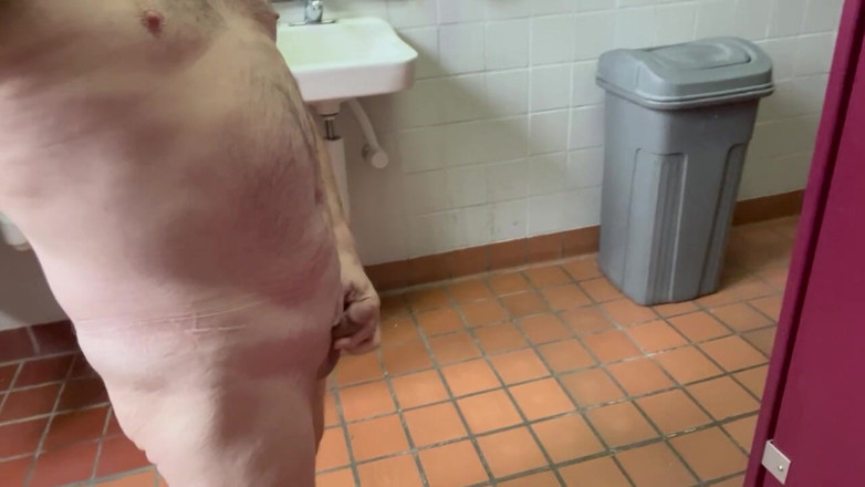 Sen Desi: Public Restroom Strip and Cum at University