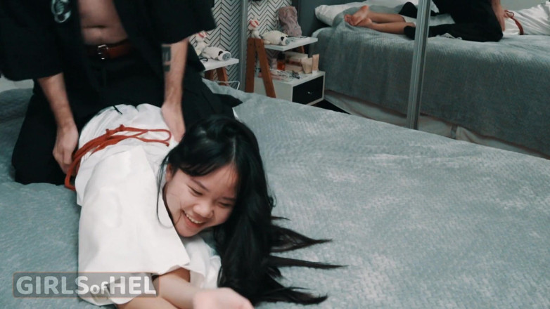Girls of Hel: Asian Teen in Kimono Tied up and Fucked