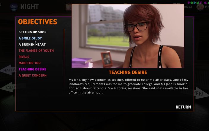 Porny Games: Lewdlabによる真夜中のパラダイス - 教師のさらなる腐敗は、ビッグステップシスター8で熱くなる