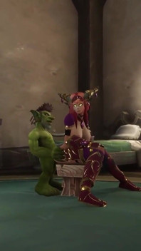 Een elf heeft een trio met twee goblins | Warcraft-parodie