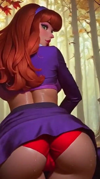 Daphne Blake de la Scooby-doo chiloți roșii cu fundul sexy săltăreț
