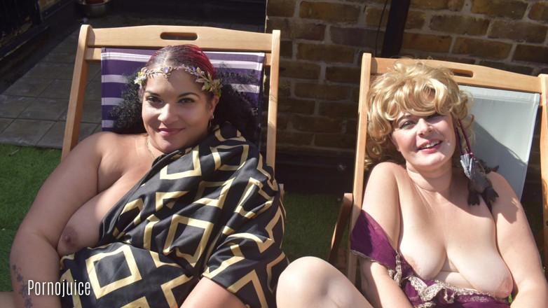 Cheeky UK girls: Interracial Lesbian Rooftop Cum Party Starring Sexyspice36 and Juliet Redhead