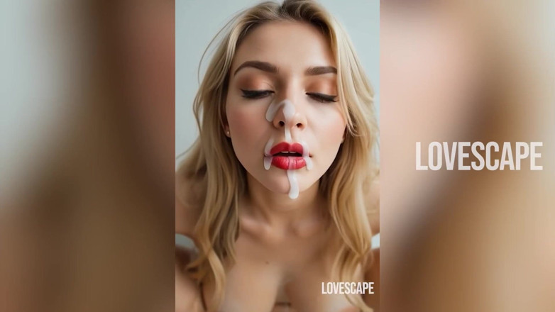 Lovescape: 흑인 대물 자지와 섹스하는 금발 밀프