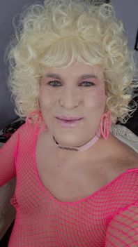 Kissing a Blonde Transvestite?