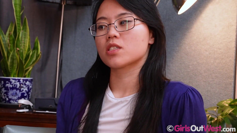 Girls Out West: Small Titted Asian Chick with Meaty Pussy Lips Has Lesbian...