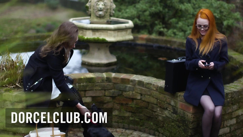 Dorcel Club: Three men take care of the pretty red head Ella...