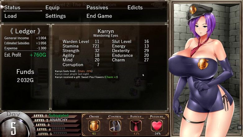 Cumming Gaming: Karryn's prison silent walkthough [rpg hentai game] ep.1 the warden helps...