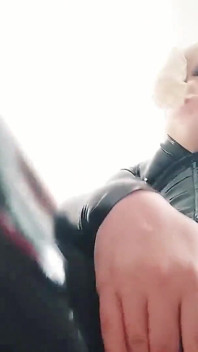 Latex Rubber Selfie Video with Facesitting Desires. Fetish Model and Mistress.