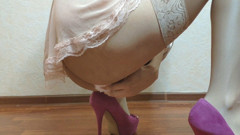 Some Kind of Masturbating and Sexy Walking on High Heels