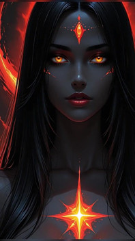 Shadow Assassin Warrior Woman with Jet Black Hair and Amber Eyes Dark Fantasy Portrait Ai Art Slideshow