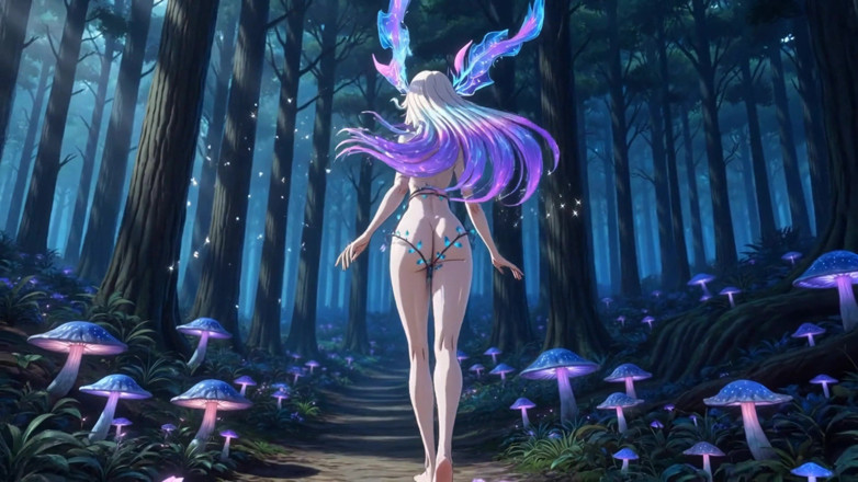 Stories&Anime: Reifer wald, shibari suspension verzauberte äste 3D