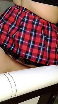 Fucking All the Holes of My Stepsister Dressed as a College Girl - Rubbing Ass, Masturbation, Vaginal & Anal