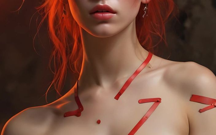 AI Girls: Artistiek naakt van een mooie jonge vrouw gewikkeld in geschilderde...