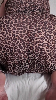 Hot Busty BBW MILF Plays with Pussy in Sheer Leopard Print