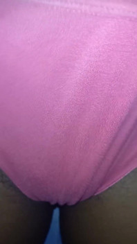 Flashing Rubbing My Tight Hairy Pussy Closeup