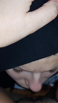 I Held Her Face with My Knees and Cum in Her Mouth