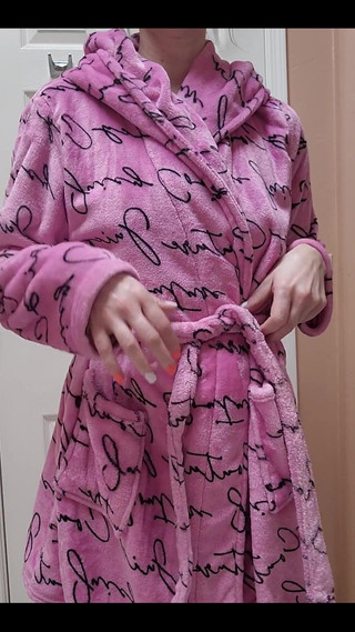 American Blonde Wife: Robe Drop.