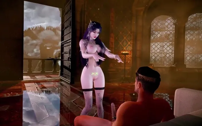 Why fuck so hard: 3D Big Boobs Stripper Teasing the Big Cock to Fuck...