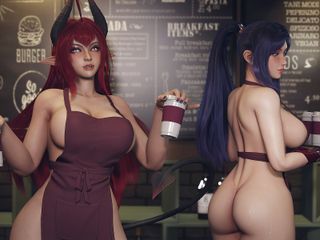 RobStylish: 巨根中毒のセクシー巨乳とデカ尻の女の子は、タイトなマンコに熱いザーメンを求めています