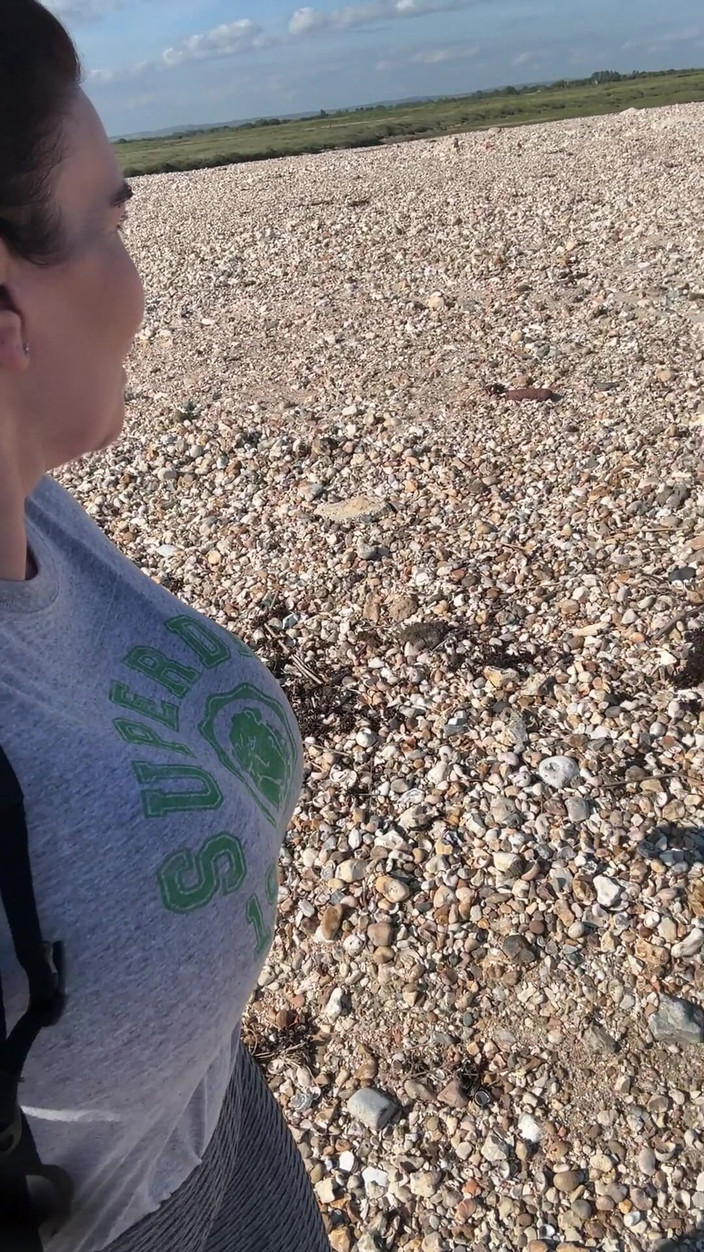 Sophie James: Цицьки, волохата пизда і дупа на пляжі!!