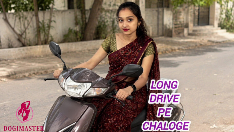 Dogimaster: Desi Indian Girl Driving Scooty with Saree