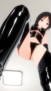 Di bawah perempuan simpanan tumit hentai 3D sudut pandangan pertama