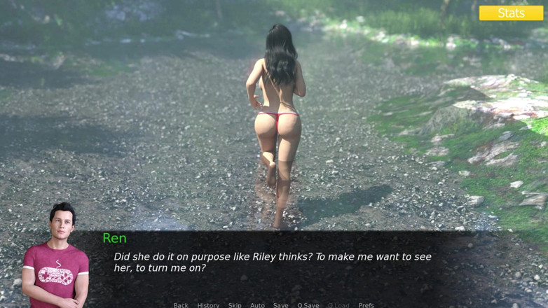 3D Cartoon Porn: Erotica 10 - Lilly’s Topless Waterfall Shower with Ren and Riley