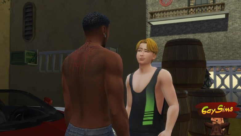 Dirty gay Sims: Kadın egemenliği ve kocası büyük zenci yarağının fahişesi oluyor