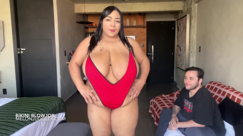 Melon Juggler: Awek montel Nayara Ledu Models Swimwear Dan Menelan Air Mani